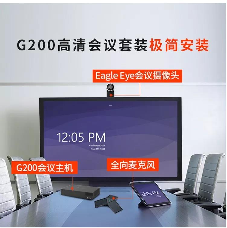 寶利通(POLYCOM)高清視訊/遠程視頻會議GROUP200/G200適用20-40㎡ 寶利通 GROUP200 G200
